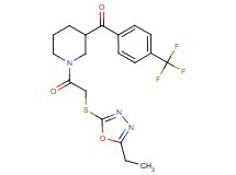 (1-{[(5-ethyl-1,3,4-oxadiazol-2-yl)thio]acetyl}-3-piperidinyl)[4-(trifluoromethyl)phenyl]methanone