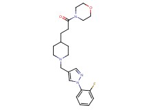 4-[3-(1-{[1-(2-fluorophenyl)-1H-pyrazol-4-yl]methyl}-4-piperidinyl)propanoyl]morpholine