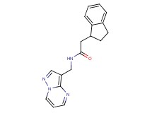 2-(2,3-dihydro-1H-inden-1-yl)-N-(pyrazolo[1,5-a]pyrimidin-3-ylmethyl)acetamide