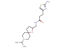3-(2-amino-1,3-thiazol-4-yl)-N-[(8-isopropyl-1-oxa-8-azaspiro[4.5]dec-2-yl)methyl]propanamide