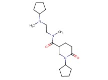 1-cyclopentyl-N-{2-[cyclopentyl(methyl)amino]ethyl}-N-methyl-6-oxo-3-piperidinecarboxamide