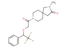 2-methyl-8-[(2,2,2-trifluoro-1-phenylethoxy)acetyl]-2,8-diazaspiro[4.5]decan-3-one