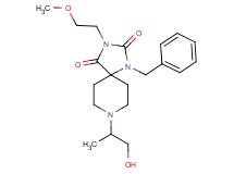 1-benzyl-8-(2-hydroxy-1-methylethyl)-3-(2-methoxyethyl)-1,3,8-triazaspiro[4.5]decane-2,4-dione