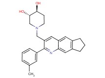 (3S*,4S*)-1-{[2-(3-methylphenyl)-7,8-dihydro-6H-cyclopenta[g]quinolin-3-yl]methyl}-3,4-piperidinediol