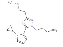 1-butyl-5-(1-cyclopropyl-1H-pyrrol-2-yl)-3-[2-(methylthio)ethyl]-1H-1,2,4-triazole