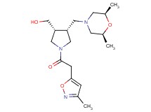 {(3R*,4R*)-4-{[(2R*,6S*)-2,6-dimethyl-4-morpholinyl]methyl}-1-[(3-methyl-5-isoxazolyl)acetyl]-3-pyrrolidinyl}methanol