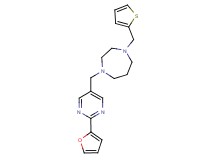 1-{[2-(2-furyl)-5-pyrimidinyl]methyl}-4-(2-thienylmethyl)-1,4-diazepane