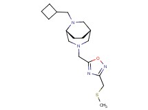 (1S*,5R*)-6-(cyclobutylmethyl)-3-({3-[(methylthio)methyl]-1,2,4-oxadiazol-5-yl}methyl)-3,6-diazabicyclo[3.2.2]nonane