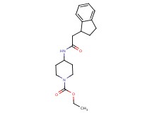 ethyl 4-[(2,3-dihydro-1H-inden-1-ylacetyl)amino]-1-piperidinecarboxylate