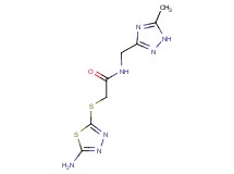 2-[(5-amino-1,3,4-thiadiazol-2-yl)thio]-N-[(5-methyl-1H-1,2,4-triazol-3-yl)methyl]acetamide