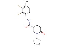 1-cyclopentyl-N-(2,3-difluoro-4-methylbenzyl)-6-oxo-3-piperidinecarboxamide