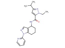 1-ethyl-3-isopropyl-N-(1-pyridin-2-yl-4,5,6,7-tetrahydro-1H-indazol-4-yl)-1H-pyrazole-5-carboxamide