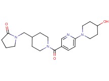 1-[(1-{[6-(4-hydroxypiperidin-1-yl)pyridin-3-yl]carbonyl}piperidin-4-yl)methyl]pyrrolidin-2-one