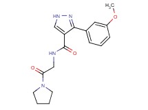 3-(3-methoxyphenyl)-N-(2-oxo-2-pyrrolidin-1-ylethyl)-1H-pyrazole-4-carboxamide