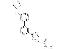 N-methyl-2-{3-[3'-(1-pyrrolidinylmethyl)-3-biphenylyl]-1H-pyrazol-1-yl}acetamide
