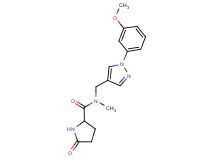 N-{[1-(3-methoxyphenyl)-1H-pyrazol-4-yl]methyl}-N-methyl-5-oxoprolinamide