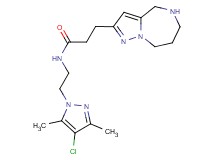 N-[2-(4-chloro-3,5-dimethyl-1H-pyrazol-1-yl)ethyl]-3-(5,6,7,8-tetrahydro-4H-pyrazolo[1,5-a][1,4]diazepin-2-yl)propanamide hydrochloride