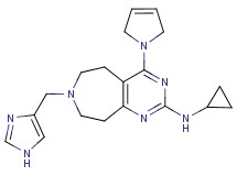 N-cyclopropyl-4-(2,5-dihydro-1H-pyrrol-1-yl)-7-(1H-imidazol-4-ylmethyl)-6,7,8,9-tetrahydro-5H-pyrimido[4,5-d]azepin-2-amine