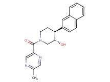 (3S*,4S*)-1-[(5-methylpyrazin-2-yl)carbonyl]-4-(2-naphthyl)piperidin-3-ol