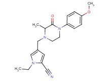 1-ethyl-4-{[4-(4-methoxyphenyl)-2-methyl-3-oxo-1-piperazinyl]methyl}-1H-pyrrole-2-carbonitrile