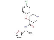 4-(4-chlorophenoxy)-N-[1-(2-furyl)ethyl]piperidine-4-carboxamide