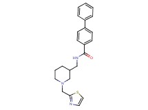 N-{[1-(1,3-thiazol-2-ylmethyl)-3-piperidinyl]methyl}-4-biphenylcarboxamide