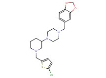 1-(1,3-benzodioxol-5-ylmethyl)-4-{1-[(5-chloro-2-thienyl)methyl]-3-piperidinyl}piperazine