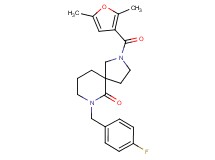 2-(2,5-dimethyl-3-furoyl)-7-(4-fluorobenzyl)-2,7-diazaspiro[4.5]decan-6-one
