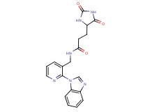 N-{[2-(1H-benzimidazol-1-yl)pyridin-3-yl]methyl}-3-(2,5-dioxoimidazolidin-4-yl)propanamide
