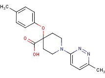 4-(4-methylphenoxy)-1-(6-methylpyridazin-3-yl)piperidine-4-carboxylic acid