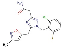2-{1-(2-chloro-6-fluorobenzyl)-5-[(3-methylisoxazol-5-yl)methyl]-1H-1,2,4-triazol-3-yl}acetamide