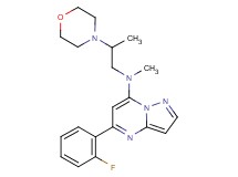 5-(2-fluorophenyl)-N-methyl-N-[2-(4-morpholinyl)propyl]pyrazolo[1,5-a]pyrimidin-7-amine
