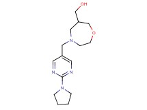 {4-[(2-pyrrolidin-1-ylpyrimidin-5-yl)methyl]-1,4-oxazepan-6-yl}methanol