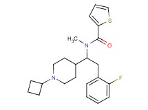 N-[1-(1-cyclobutyl-4-piperidinyl)-2-(2-fluorophenyl)ethyl]-N-methyl-2-thiophenecarboxamide
