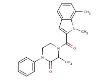 4-[(1,7-dimethyl-1H-indol-2-yl)carbonyl]-3-methyl-1-phenyl-2-piperazinone