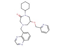 1-cyclohexyl-6-(2-pyridinylmethoxy)-4-(5-quinoxalinylmethyl)-1,4-diazepan-2-one