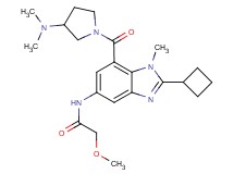 N-(2-cyclobutyl-7-{[3-(dimethylamino)-1-pyrrolidinyl]carbonyl}-1-methyl-1H-benzimidazol-5-yl)-2-methoxyacetamide