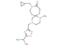 9-(cyclopropylmethyl)-4-[(5-isopropyl-1,2,4-oxadiazol-3-yl)methyl]-1-methyl-1,4,9-triazaspiro[5.6]dodecan-10-one