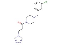 1-(3-chlorobenzyl)-4-[3-(4H-1,2,4-triazol-4-yl)propanoyl]piperazine
