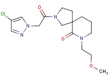 2-[(4-chloro-1H-pyrazol-1-yl)acetyl]-7-(2-methoxyethyl)-2,7-diazaspiro[4.5]decan-6-one