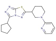 3-cyclopentyl-6-(1-pyridin-2-ylpiperidin-3-yl)[1,2,4]triazolo[3,4-b][1,3,4]thiadiazole
