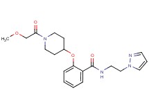 2-{[1-(methoxyacetyl)-4-piperidinyl]oxy}-N-[2-(1H-pyrazol-1-yl)ethyl]benzamide