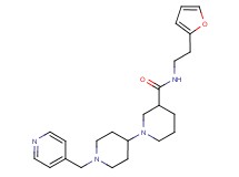 N-[2-(2-furyl)ethyl]-1'-(pyridin-4-ylmethyl)-1,4'-bipiperidine-3-carboxamide