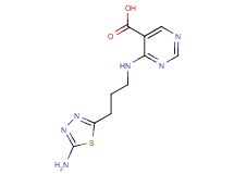 4-{[3-(5-amino-1,3,4-thiadiazol-2-yl)propyl]amino}pyrimidine-5-carboxylic acid