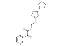 N-[2-(5-cyclopentyl-1,2,4-oxadiazol-3-yl)ethyl]-2-oxo-2-pyridin-3-ylacetamide