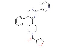 5-phenyl-2-(3-pyridinyl)-4-[1-(tetrahydro-3-furanylcarbonyl)-4-piperidinyl]pyrimidine