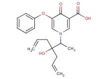 1-(2-allyl-2-hydroxy-1-methylpent-4-en-1-yl)-4-oxo-5-phenoxy-1,4-dihydropyridine-3-carboxylic acid