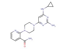 2-{4-[2-amino-6-(cyclopropylamino)pyrimidin-4-yl]piperazin-1-yl}nicotinamide