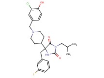5-[1-(3-chloro-4-hydroxybenzyl)-4-piperidinyl]-5-(3-fluorobenzyl)-3-isobutyl-2,4-imidazolidinedione