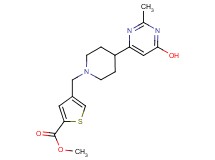 methyl 4-{[4-(6-hydroxy-2-methyl-4-pyrimidinyl)-1-piperidinyl]methyl}-2-thiophenecarboxylate